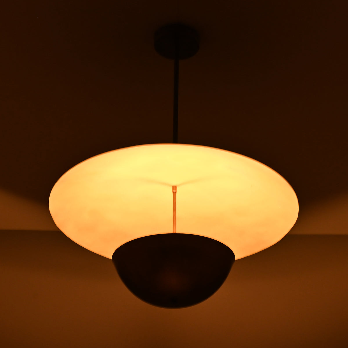 Berlin Discus  -  Uplifting Mid-century Chandelier - 3 Lights - 32309
