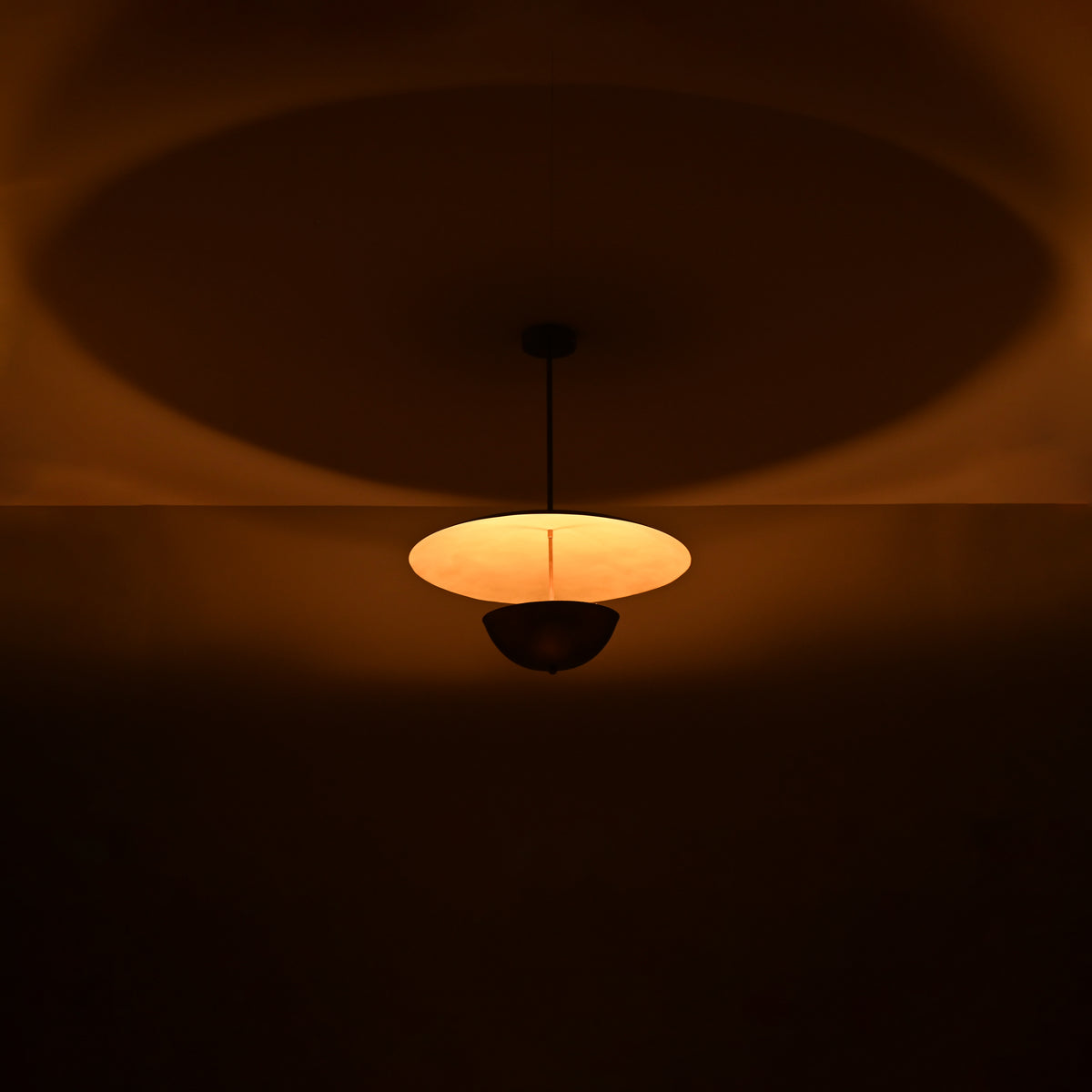 Berlin Discus  -  Uplifting Mid-century Chandelier - 3 Lights - 32309