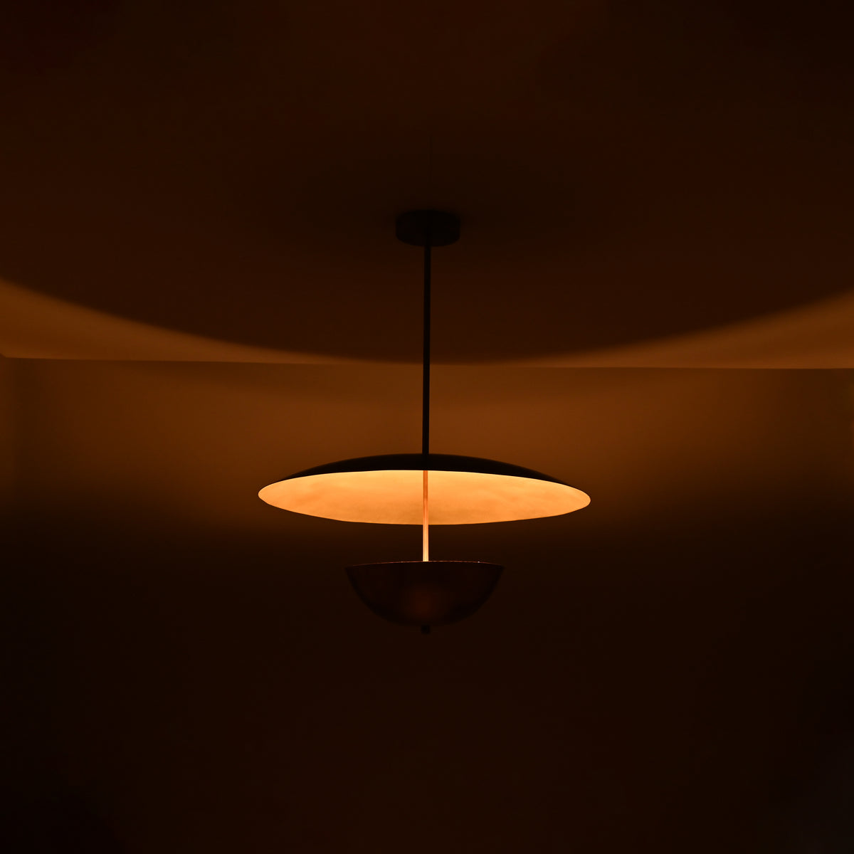 Berlin Discus  -  Uplifting Mid-century Chandelier - 3 Lights - 32309