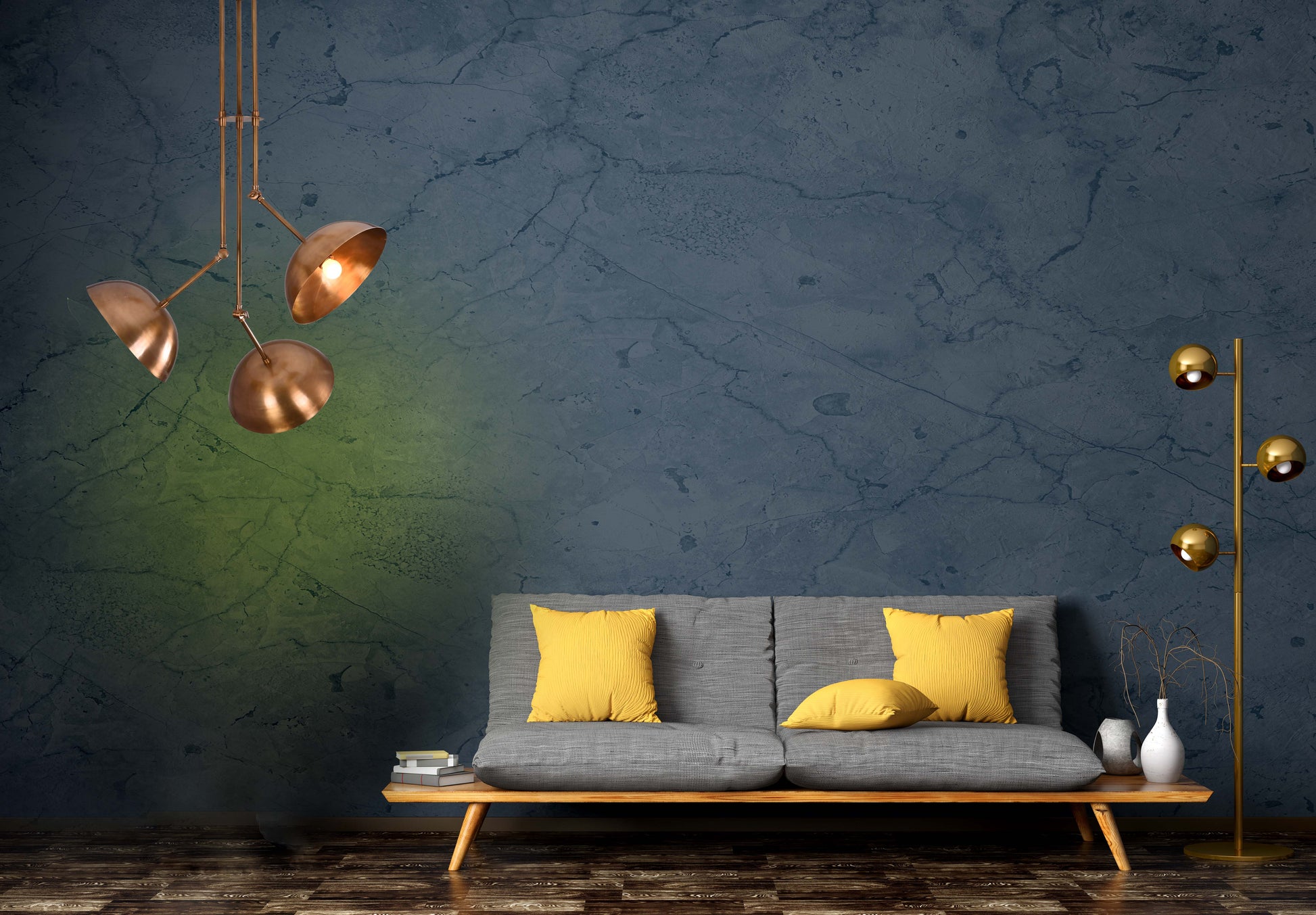 Handcrafted Modern Brass 3-Light Chandelier | Custom Finishes Mid-Century Style Ceiling Light Fixture - 32310