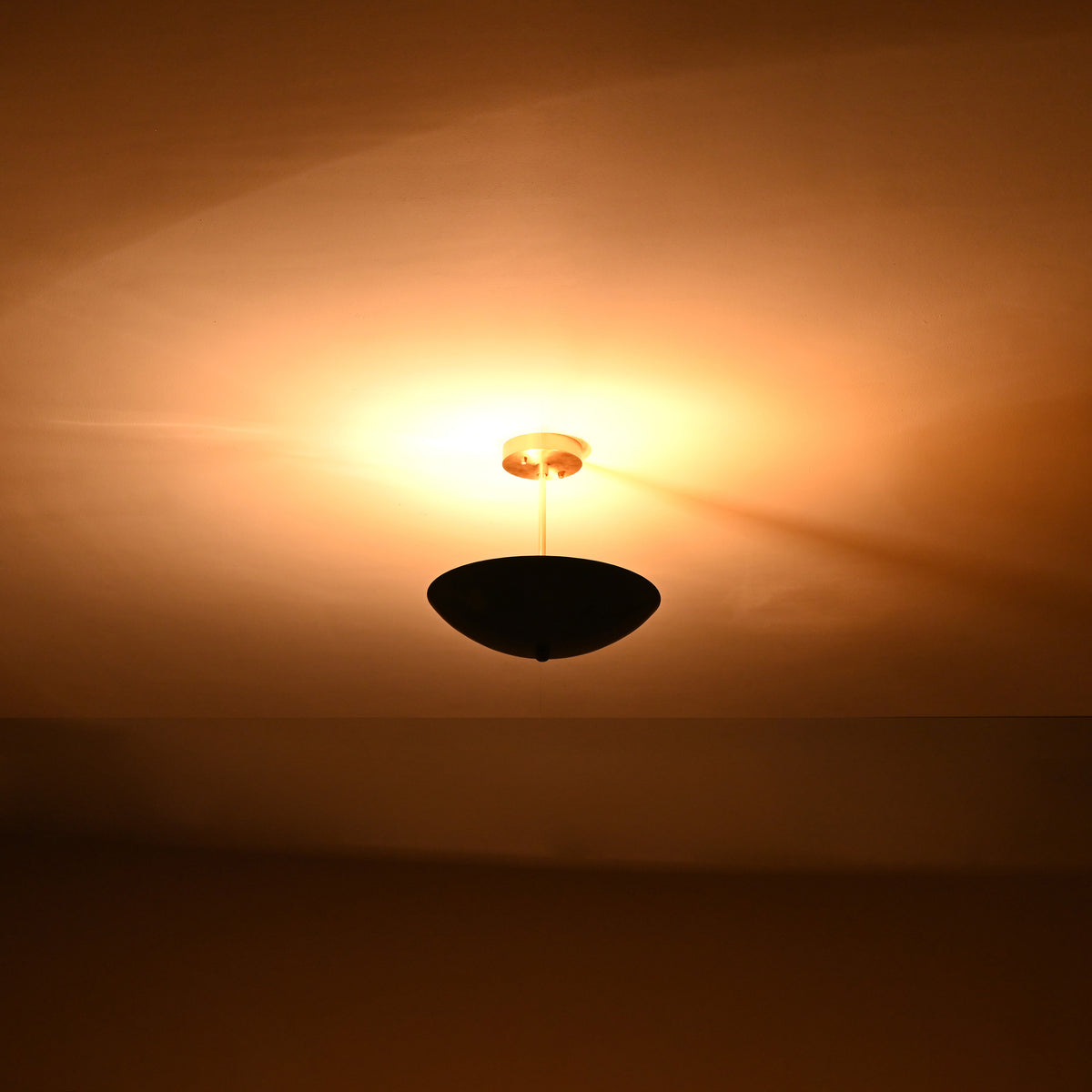 Handcrafted Uplight Brass Dome Chandelier | Custom Finish Modern Flush Mount Light Fixture - 32311