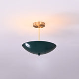 Handcrafted Uplight Brass Dome Chandelier | Custom Finish Modern Flush Mount Light Fixture - 32311