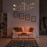 5-Light Uplight Brass Chandelier – Custom Handmade Mid-Century Modern Sculptural Ceiling Light |  - 32312