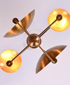 Brass Candelabra Style Pendant Lamp, 4 bulbs, 17 x 27 inches - 32313