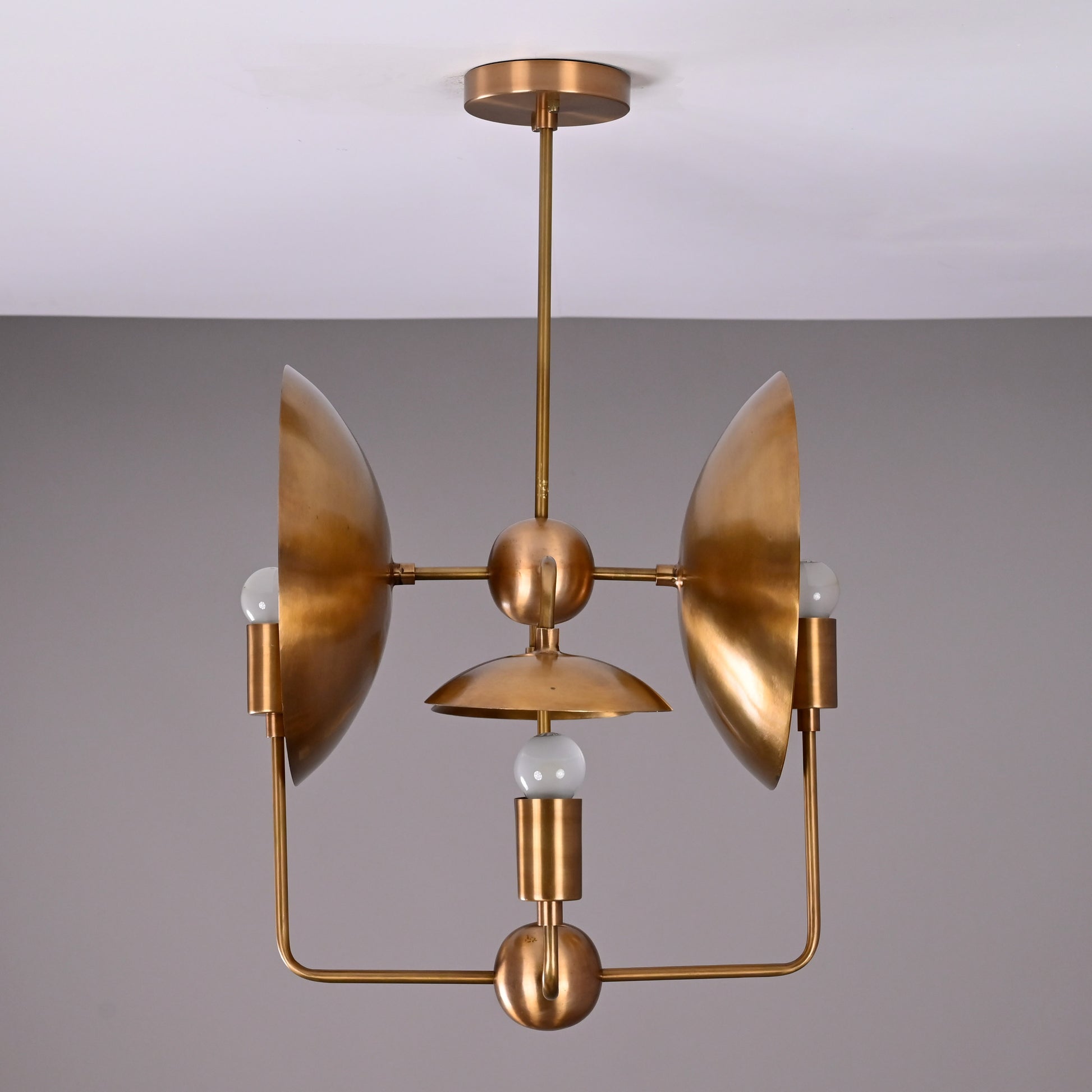 Brass Candelabra Style Pendant Lamp, 4 bulbs, 17 x 27 inches - 32313