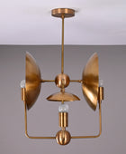 Brass Candelabra Style Pendant Lamp, 4 bulbs, 17 x 27 inches - 32313