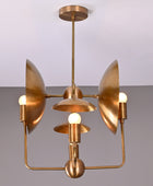 Brass Candelabra Style Pendant Lamp, 4 bulbs, 17 x 27 inches - 32313