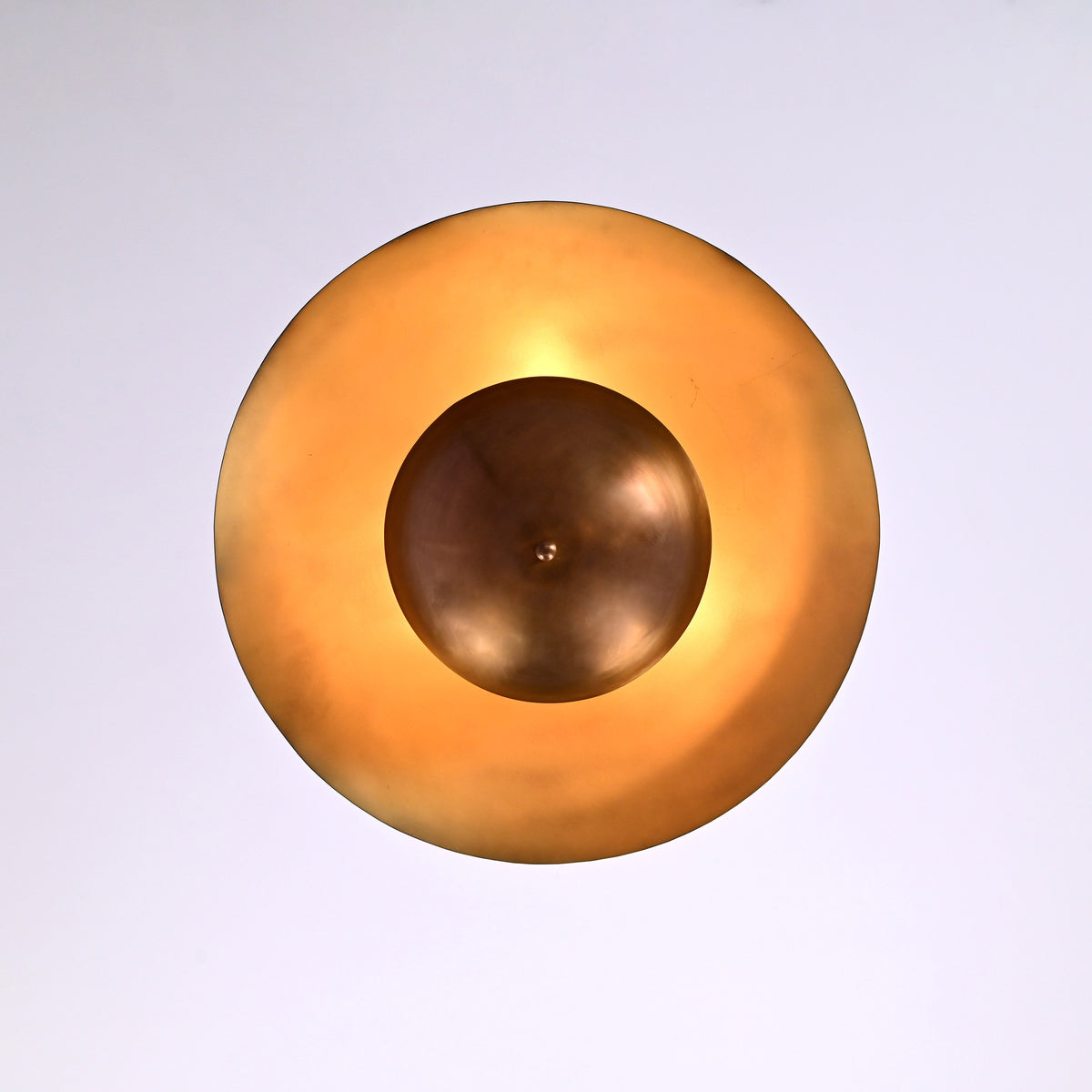 Modern Disc Brass Chandelier – Customizable Pendant Light with Black & Brass Finish Handcrafted Lighting Fixture - 32316