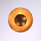 Modern Disc Brass Chandelier – Customizable Pendant Light with Black & Brass Finish Handcrafted Lighting Fixture - 32316