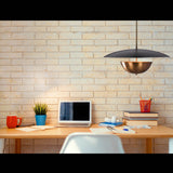 Modern Disc Brass Chandelier – Customizable Pendant Light with Black & Brass Finish Handcrafted Lighting Fixture - 32316