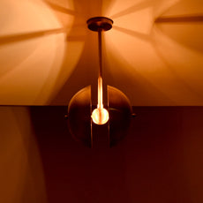Handcrafted Modern Brass Orb Chandelier | Custom Finishes Mid-Century Contemporary Pendant Light - 32317