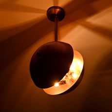 Handcrafted Modern Brass Orb Chandelier | Custom Finishes Mid-Century Contemporary Pendant Light - 32317