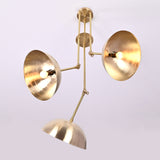 Handcrafted Modern Brass 3-Light Chandelier | Custom Finishes Mid-Century Style Ceiling Light Fixture - 32318