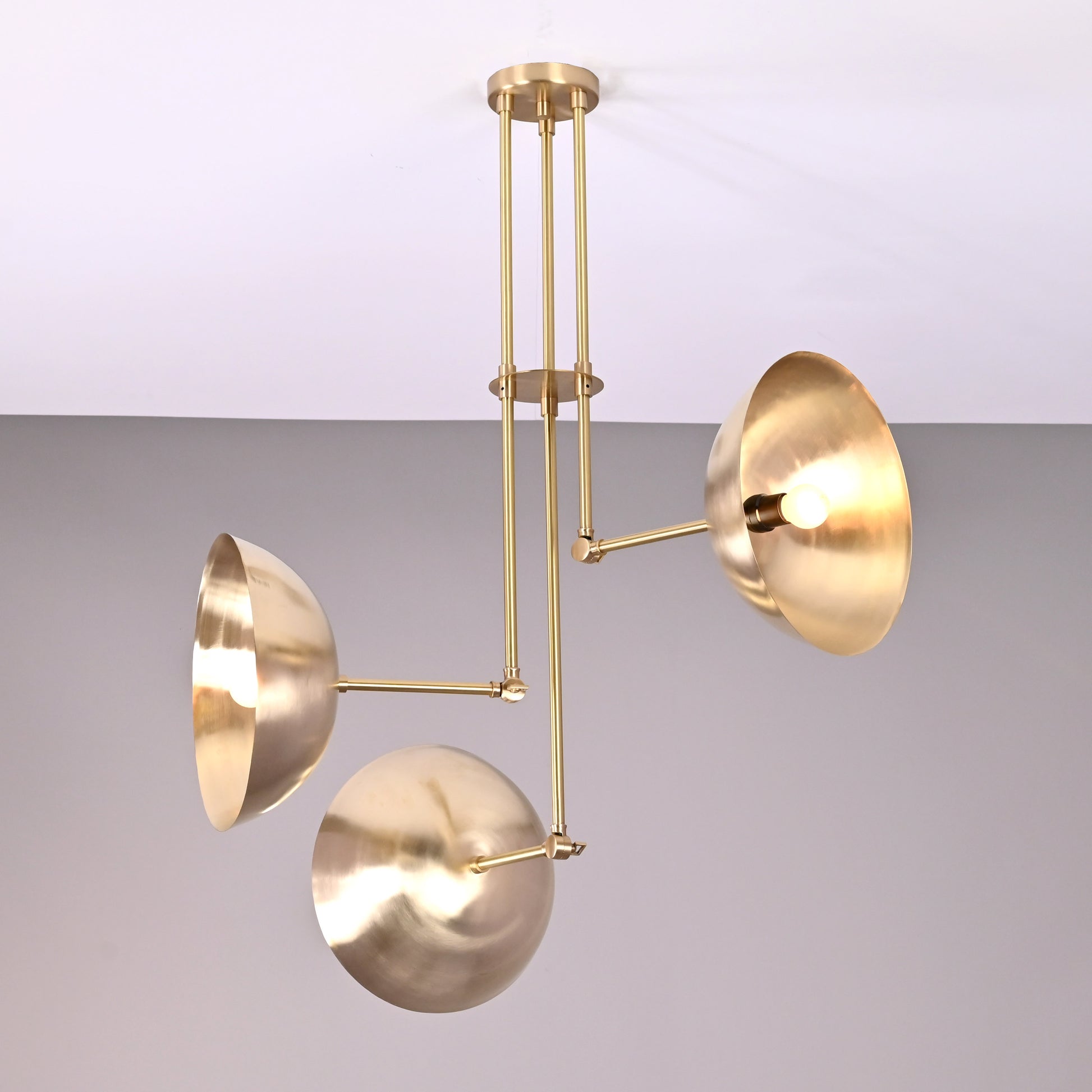 3 Light Large Pendant Lamp, Brass Chandelier - 26 inches - 32318