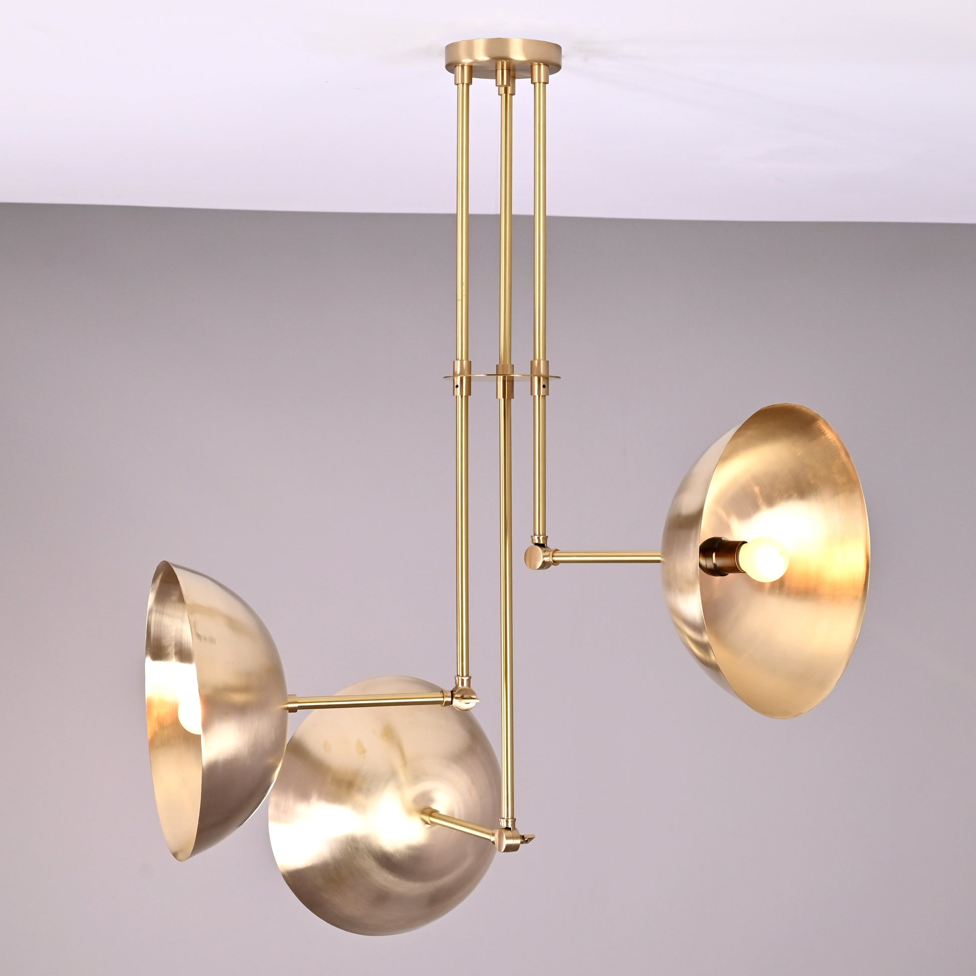 3 Light Large Pendant Lamp, Brass Chandelier - 26 inches - 32318