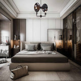 8-Light Full Brass Geometric Chandelier – Custom Modern Ceiling Pendant with Sculptural Bowl Shades |  - 32319