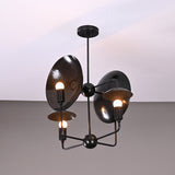 8-Light Full Brass Geometric Chandelier – Custom Modern Ceiling Pendant with Sculptural Bowl Shades |  - 32319