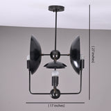 8-Light Full Brass Geometric Chandelier – Custom Modern Ceiling Pendant with Sculptural Bowl Shades |  - 32319