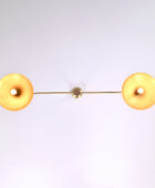 2 Bulbs, Brass Color Pendant Lamp, available in a Variety of Colors, 51