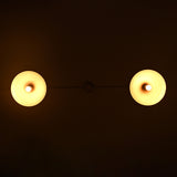 Dual-Arm Brass Chandelier with Dome Shades – Custom Modern Ceiling Light Fixture Made to Order - 32324