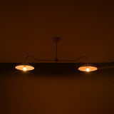 Dual-Arm Brass Chandelier with Dome Shades – Custom Modern Ceiling Light Fixture Made to Order - 32324