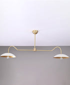 2 Bulbs, Brass Color Pendant Lamp, available in a Variety of Colors, 51