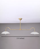 2 Bulbs, Brass Color Pendant Lamp, available in a Variety of Colors, 51