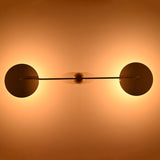 Two-Arm Uplight Brass Chandelier – Modern Minimalist Ceiling Light with Sculptural Bowl Reflectors | Custom Finish |  - 32325