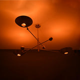 Modern Brass Chandelier | Adjustable Mid-Century Pendant Light | 3-Light Ceiling Fixture | Natural Brass or Custom Finishes | Handmade Lighting - 32326