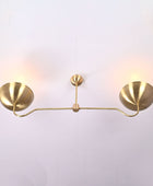 2 Bulbs, Brass Pendant Lamp, Uplifting No-shadow No-glare Light, 51