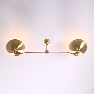 2 Bulbs, Brass Pendant Lamp, Uplifting No-shadow No-glare Light, 51