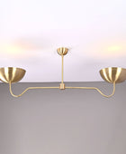 2 Bulbs, Brass Pendant Lamp, Uplifting No-shadow No-glare Light, 51