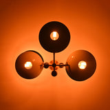 Modern Brass Chandelier | Mid-Century Uplight Ceiling Light Fixture - 32329