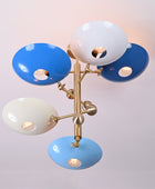 5 bulbs, Brass Orbital Uplifting Lamp, Ambient Chandelier 34 inches- 32329