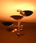 5 bulbs, Brass Orbital Uplifting Lamp, Ambient No-shadow No-glare Ceiling light 34 inches- 32330