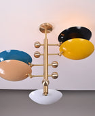 5 bulbs, Brass Orbital Uplifting Lamp, Ambient No-shadow No-glare Ceiling light 34 inches- 32330