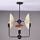 8-Light Full Brass Geometric Chandelier – Custom Modern Ceiling Pendant with Sculptural Bowl Shades |  - 32331