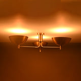 Modern Brass Flush Mount Ceiling Light | 3-Light Uplight Chandelier Custom Finish | Mid Century Modern Ceiling Fixture - 32333