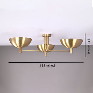 3 lights Brass Uplifting Lamp, No-glare Ambience light, 35