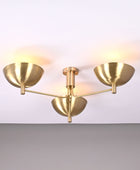 3 lights Brass Uplifting Lamp, No-glare Ambience light, 35