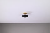 Modern Uplight Flush-Mount Ceiling Light – Handmade Solid Brass Fixture with Custom Finish Options |  - 32336