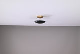 Modern Uplight Flush-Mount Ceiling Light – Handmade Solid Brass Fixture with Custom Finish Options |  - 32336