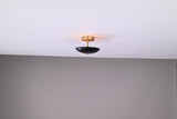 Modern Uplight Flush-Mount Ceiling Light – Handmade Solid Brass Fixture with Custom Finish Options |  - 32336