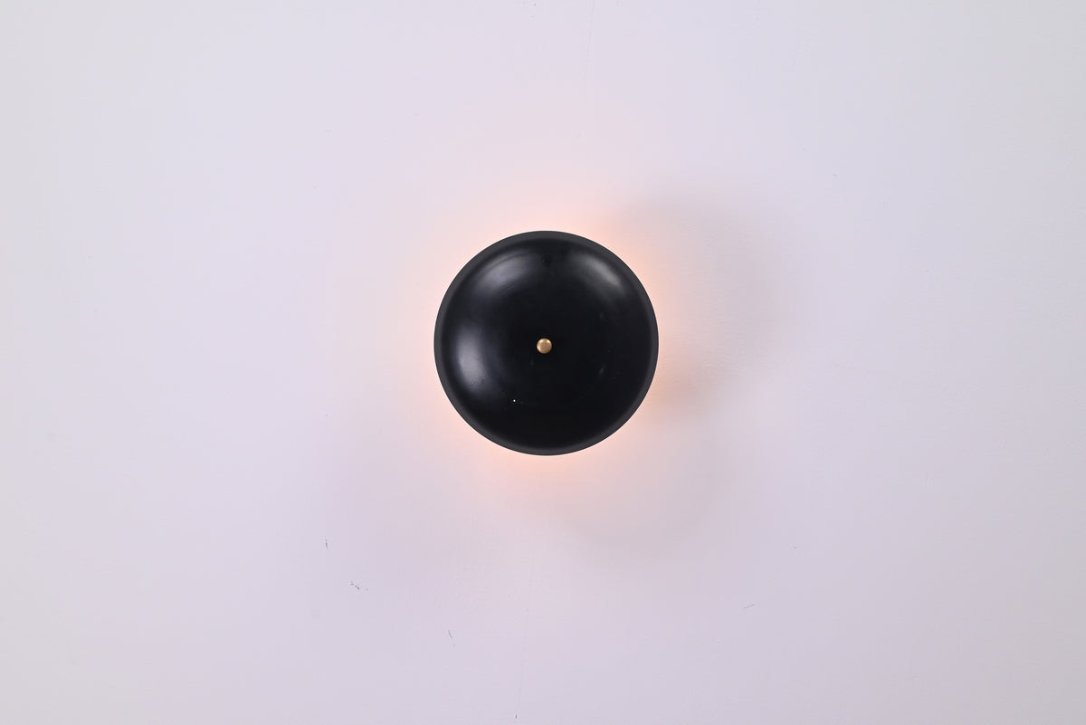 Modern Uplight Flush-Mount Ceiling Light – Handmade Solid Brass Fixture with Custom Finish Options |  - 32336