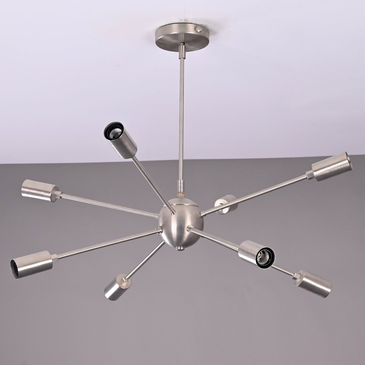 8-Light Sputnik Ceiling Chandelier – Custom Modern Mid-Century Light Fixture |  - 32341