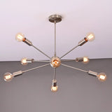 8-Light Sputnik Ceiling Chandelier – Custom Modern Mid-Century Light Fixture |  - 32341