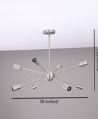 8 Arm Brass Sputnik Chandelier 30