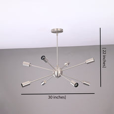 Industrial Brass Made, 8 Arm Brass Sputnik Chandelier, Mid Century Starburst Modern Chandelier Made of Brass, Pendant Ceiling Light