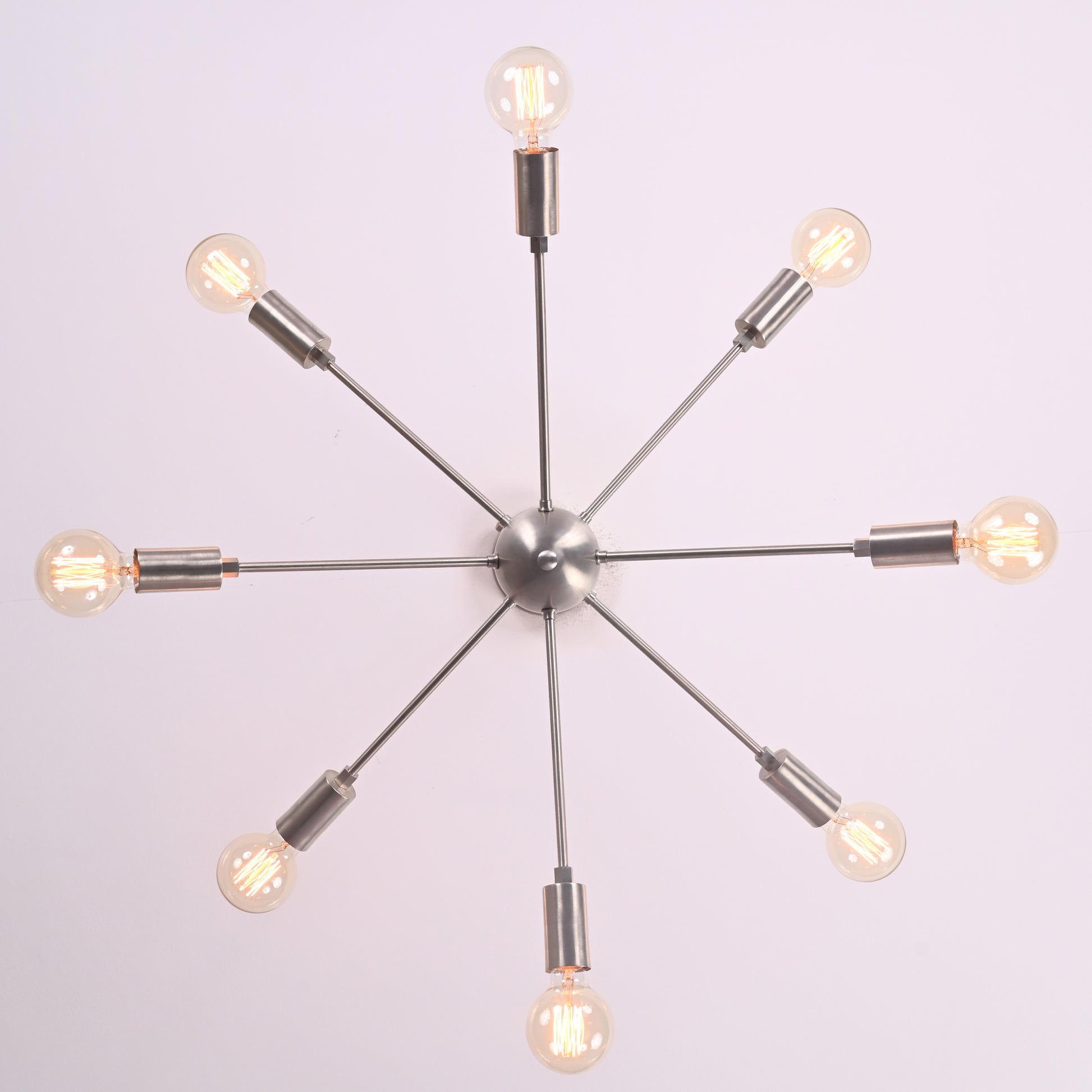 8 Arm Brass Sputnik Chandelier 30" Wide - 32341