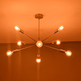 8-Light Sputnik Ceiling Chandelier – Custom Modern Mid-Century Light Fixture |  - 32341